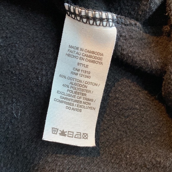 Black Pullover Hoodie Sweatshirt Size Small - Picture 8 of 9